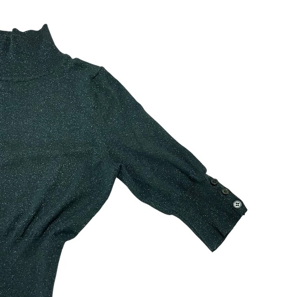 Express Design Studio Green Metallic Turtleneck Sweater – XS - Picture 6 of 12
